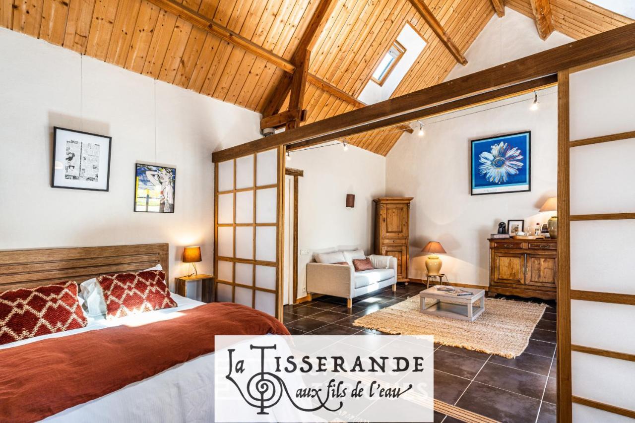 La Tisserande : Maison D'Hotes Creative & Ecologique Saint-Thégonnec Kültér fotó